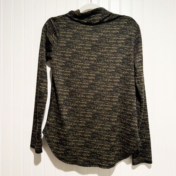 Kavu Skylar Shirt Cowl Neck Black Green Size Small - Picture 6 of 6